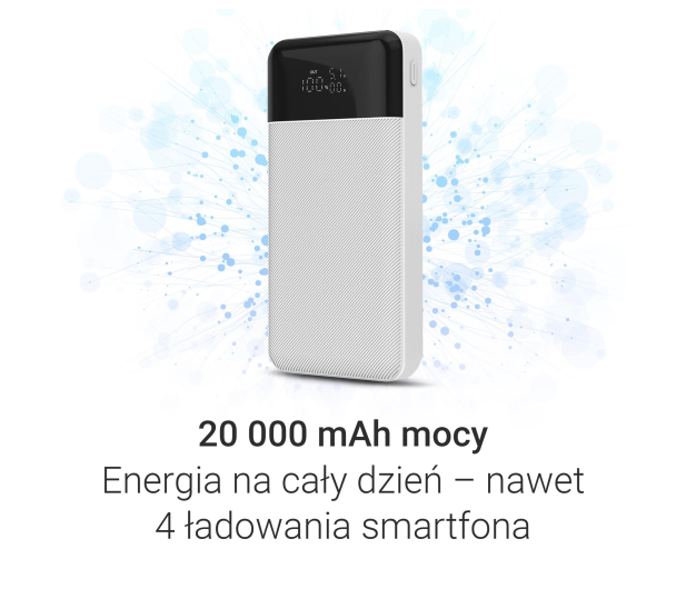 Silver Monkey Powerbank Smart 20 000 mAh 22.5W Biały - 1481433 - zdjęcie 3